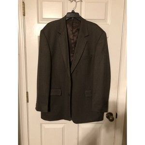 RBM Collection 100% Pure New Wool Herringbone Tweed Suit Coat Size 44L